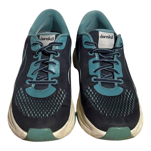 Dansko Pace Walking Running Sneakers Womens 9.5/10 Black Teal Comfort Mesh - Picture 4 of 8
